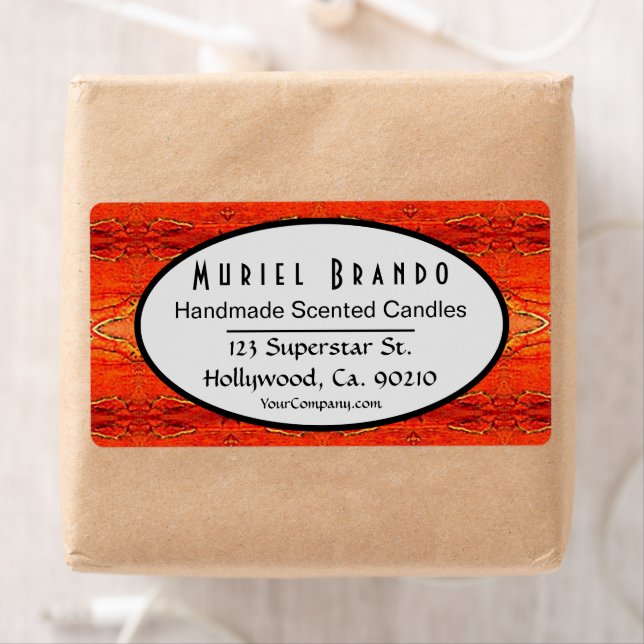 Rustic Candle Company Supplies Shipping Label (Insitu)
