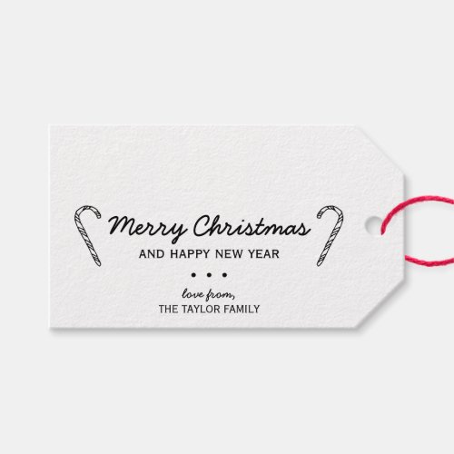 Rustic Candy Cane Christmas Gift Tags