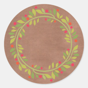 Rustic Canning Homemade Jam or Pickles Classic Round Sticker