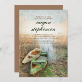 Rustic Canoe Waterfront Bridal Shower Invitation (Front/Back)