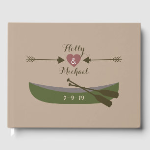 Rustic Canoe Wedding Guestbook