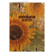 rustic cardboard country sunflower wedding