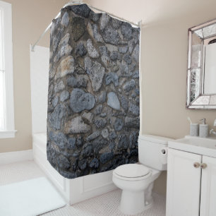 Rustic Caribbean Coral Stone Wall 2 Shower Curtain