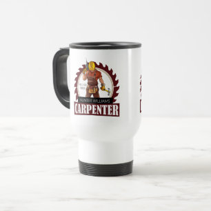 Rustic Carpenter Tools Woodwork Travel Mug