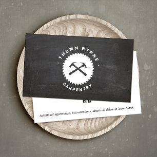 Rustic Carpentry Construction Business Card