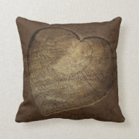 Rustic Carved Heart Oak Tree Slice