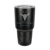 Rustic Cattle Skull 30 oz. Stainless Steel Tumbler (Front)