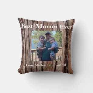 Rustic cedar bark, natural tree outdoors pattern throw pillow