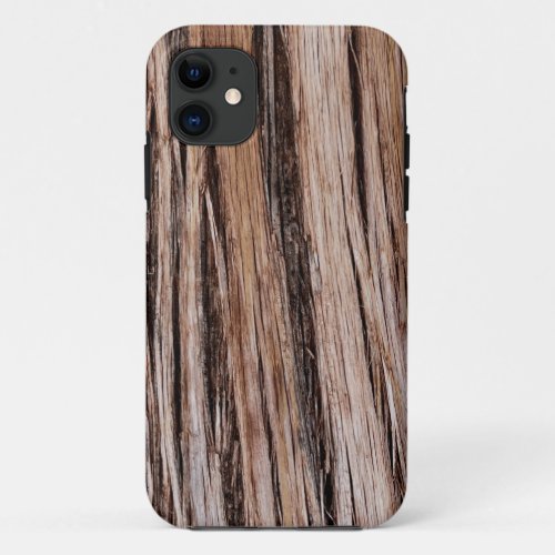 Rustic cedar bark nature tree outdoors pattern iPhone 11 case