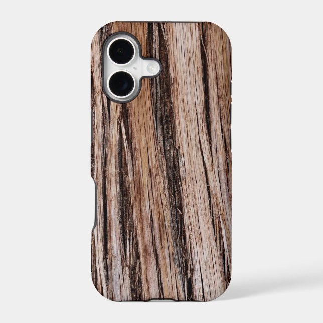 Rustic cedar bark nature tree outdoors pattern iphone case (Back)