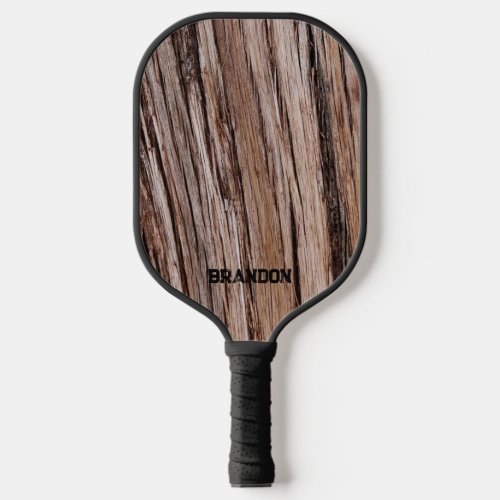 Rustic cedar bark nature tree outdoors pattern pickleball paddle