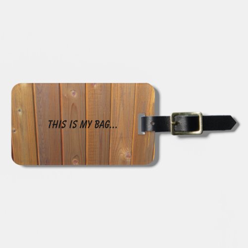 Rustic Cedar Fence Luggage Tag