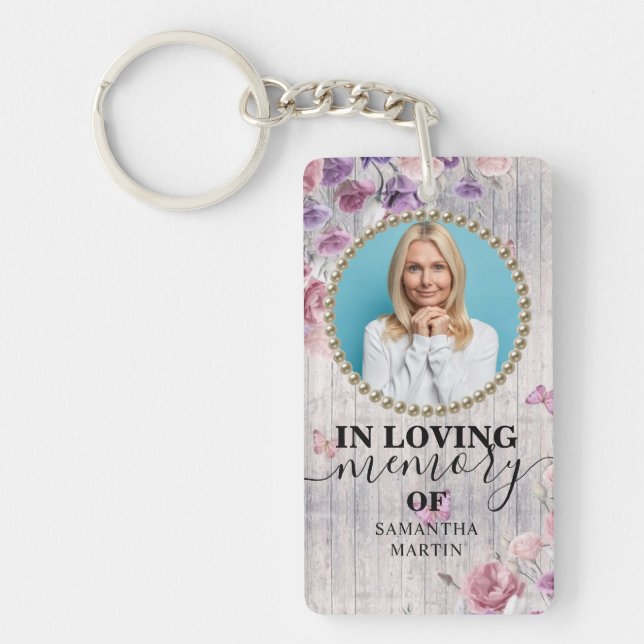 Rustic Celebration of life Gift Keychain (Front)