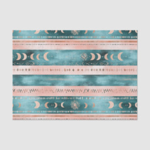 Rustic Celestial Stripe Moon Sun Earthy (1) Tissue Paper