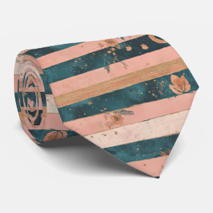 Rustic Celestial Stripe Moon Sun Earthy (6) Neck Tie