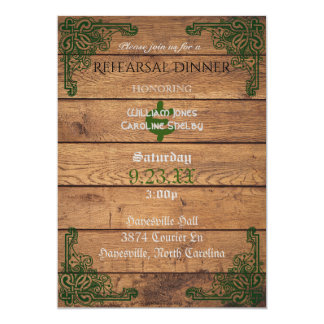 Rustic Celtic Claddagh Rehearsal Dinner Invitation Rustic Celtic Claddagh Rehearsal Dinner Invitation
