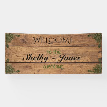 Rustic Celtic Claddagh Wedding Banner by Youre_Invited at Zazzle