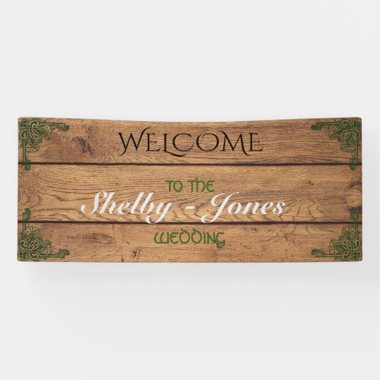 Rustic Celtic Claddagh Wedding Banner Zazzle Com