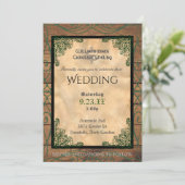 Rustic Celtic Claddagh Wedding Invitation (Standing Front)
