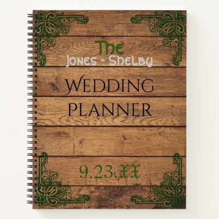 Rustic Celtic Claddagh Wedding Planner Notebook