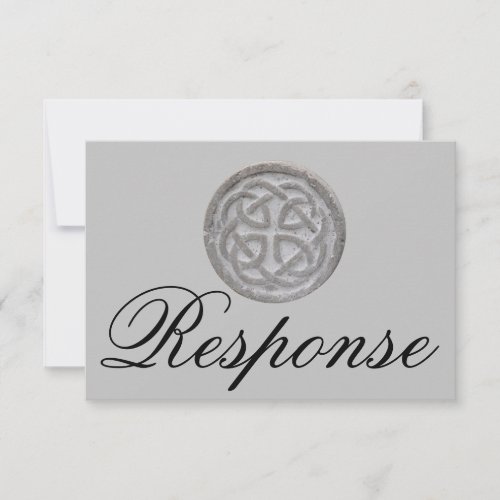 Rustic Celtic Knot Minimalist RSVP Card