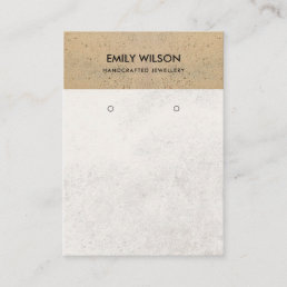 RUSTIC CEMENT TERRACOTTA TEXTURE EARRING DISPLAY BUSINESS CARD