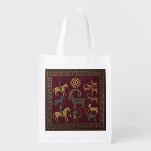 Rustic Central Asian Heritage Reusable Bag