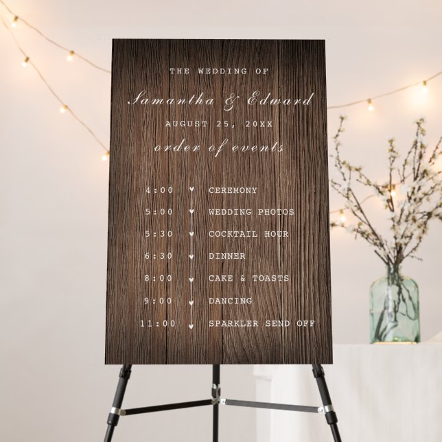 Rustic Ceremony Events Sign (In Situ (Stand))