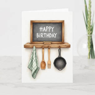 Rustic Chalk Birthday Card