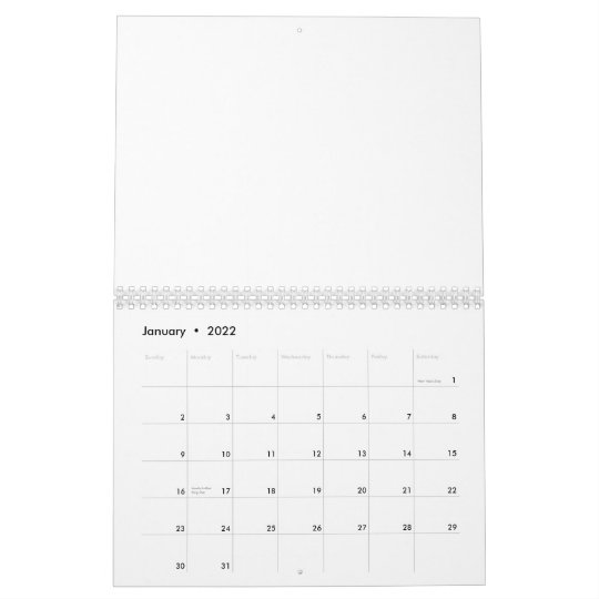 Rustic Chalkboard Background Monogram Calendar