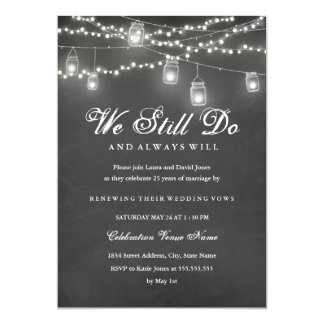 Rustic Chalkboard Backyard Vow Renewal Anniversary Card Rustic Chalkboard Backyard Vow Renewal Anniversary Card
