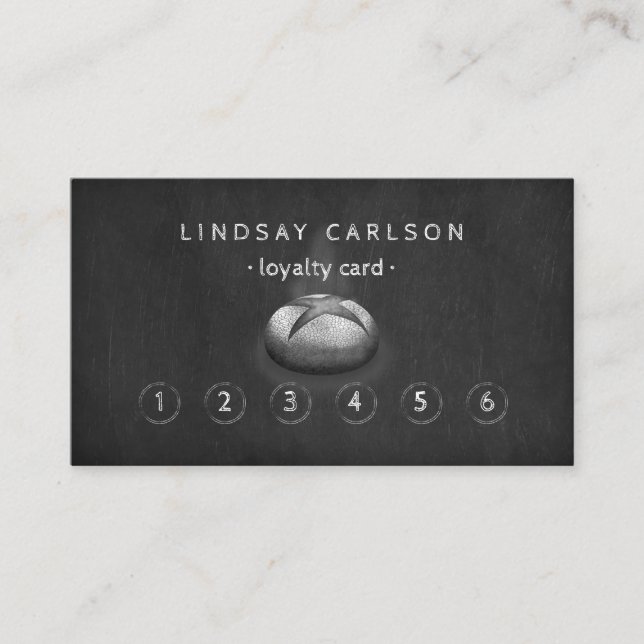 Rustic chalkboard bakery loyalty card (Front)