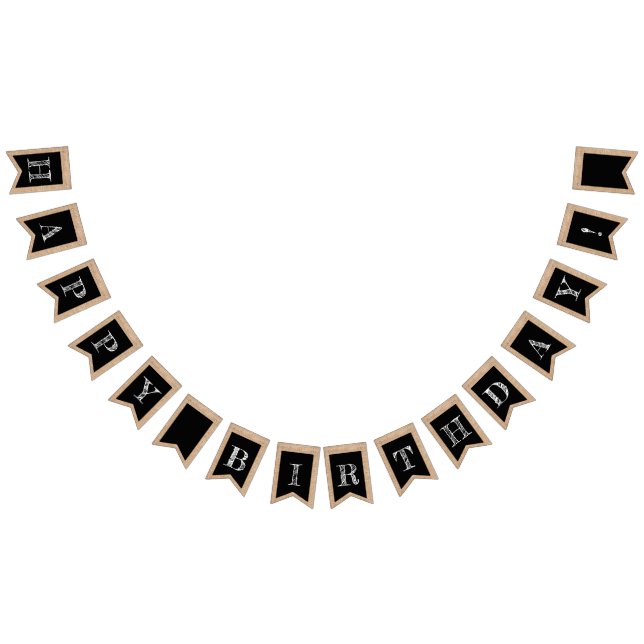 Rustic Chalkboard Banner Custom Happy Birthday (All)