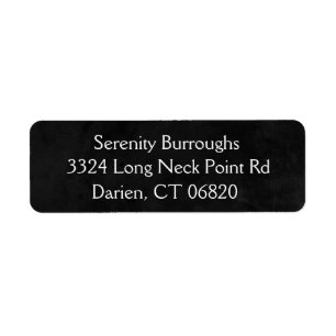 Rustic Chalkboard Black And White Address Name Label