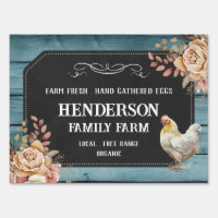 Rustic Chalkboard Chicken Eggs For Sale Yard Sign