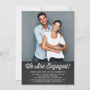 RUSTIC CHALKBOARD   ENGAGEMENT PARTY INVITATION