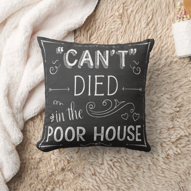 Rustic Chalkboard Grandma's Sayings #2 Throw Pillow (Blanket)