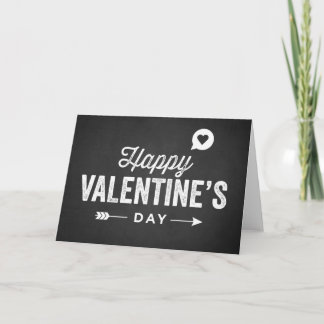 RUSTIC CHALKBOARD HAPPY VALENTINE'S DAY CARD