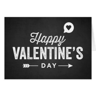 RUSTIC CHALKBOARD HAPPY VALENTINE'S DAY CARD