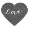 Rustic Chalkboard Heart Wedding Favor Stickers