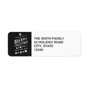 RUSTIC CHALKBOARD HOLIDAY ADDRESS LABEL