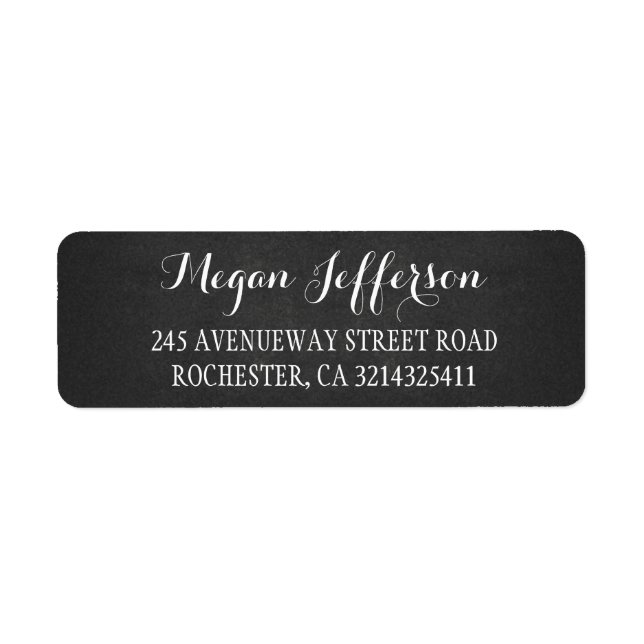 rustic chalkboard label (Front)