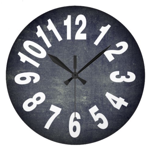Rustic Chalkboard Large Numbers Large Clock