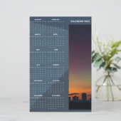 Rustic Chalkboard Photo Calendar Paper Sheet  (Standing Front)