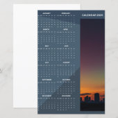 Rustic Chalkboard Photo Calendar Paper Sheet  (Front/Back)