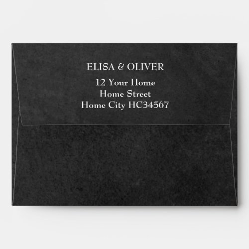 Rustic Chalkboard Return Address Envelope