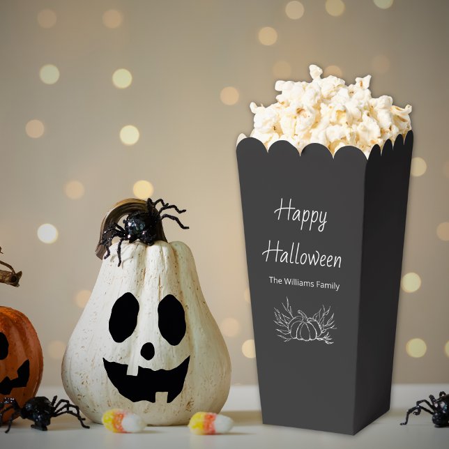 Rustic Chalkboard Simple Pumpkin Happy Halloween  Favor Boxes (Creator Uploaded)