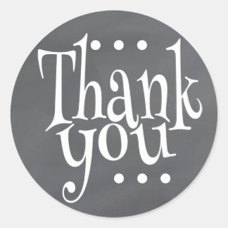 Rustic Chalkboard Thank You Seals