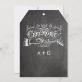 Rustic Chalkboard Vintage Typography Cottagecore Invitation (Back)
