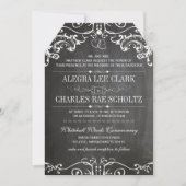 Rustic Chalkboard Vintage Typography Cottagecore Invitation (Front)